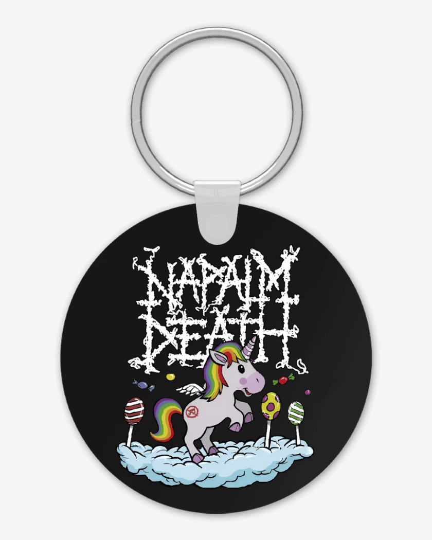 Llavero Negro de Napalm Death Unicornio