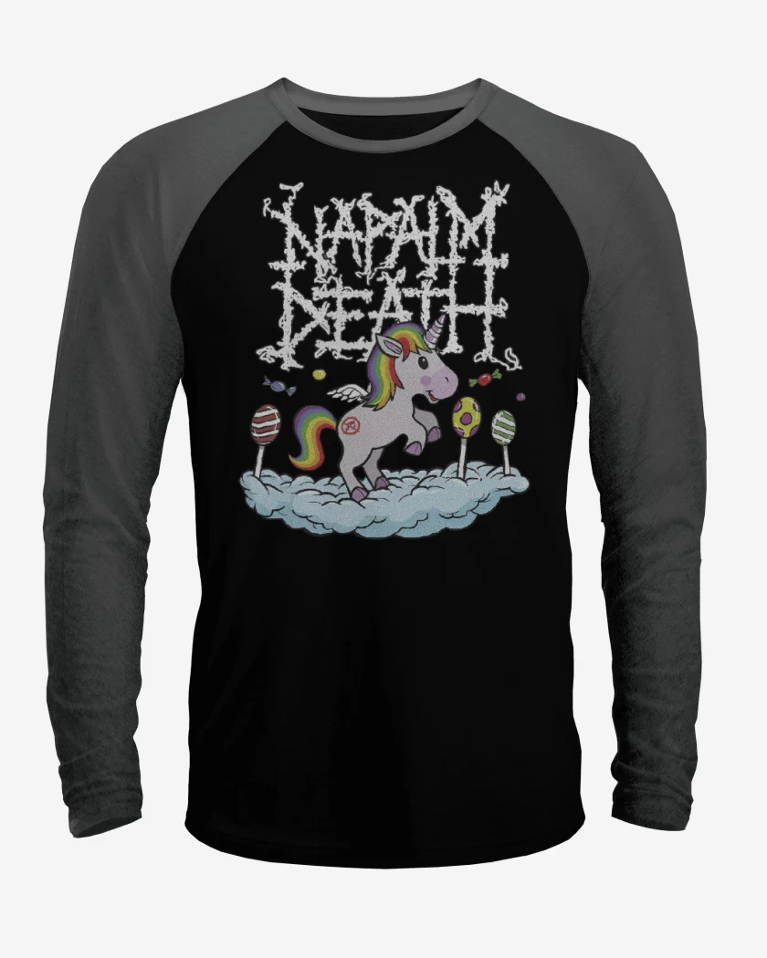 Polera Raglan Napalm Death Unicornio