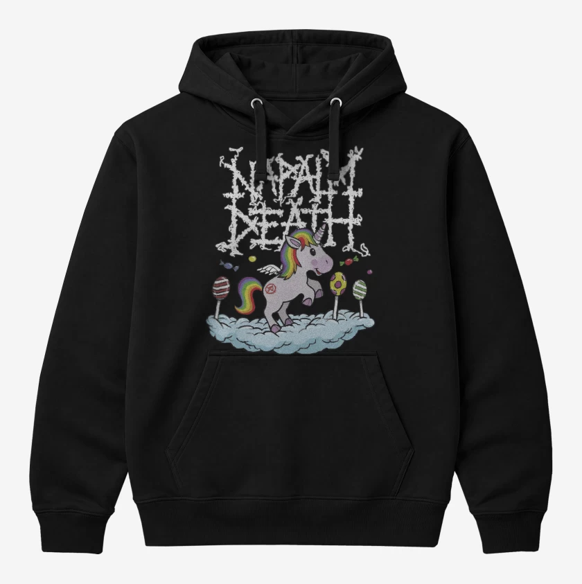 Polerón Canguro Negro de Napalm Death Unicornio
