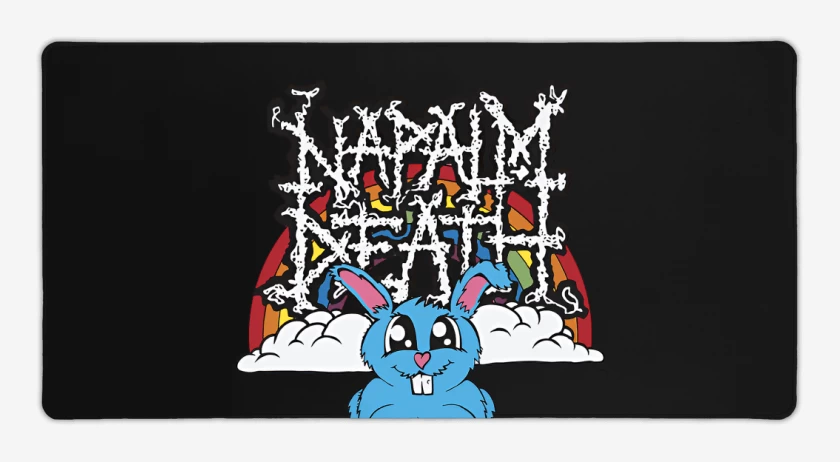 Mouse pad Gamer Negro de Napalm Death Conejito