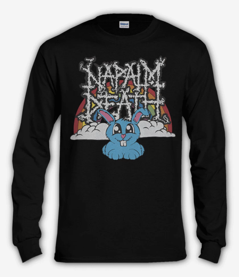 Polera manga larga Negro de Napalm Death Conejito