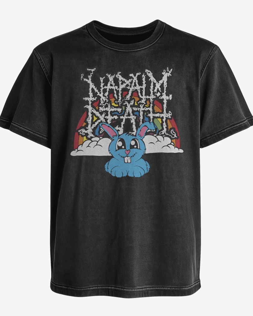 Polera desgastada Napalm Death Conejito