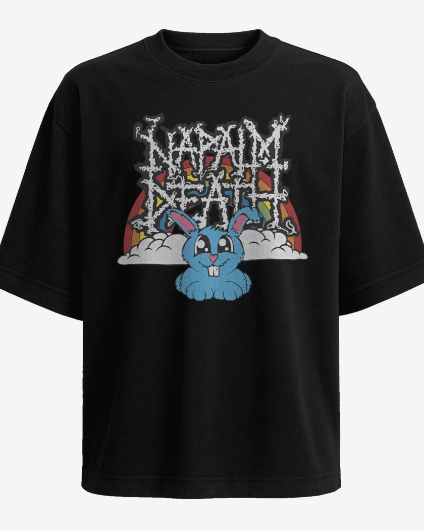 Polera Oversize Napalm Death Conejito