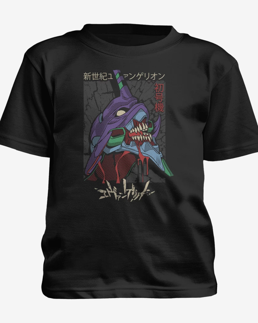 Polera de niño Negro de Evangelion 01