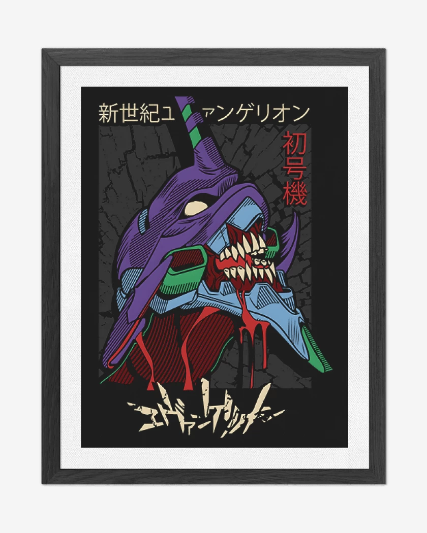 Cuadro decorativo Negro de Evangelion 01