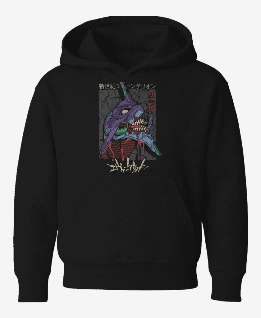 Poleron de niño Negro de Evangelion 01