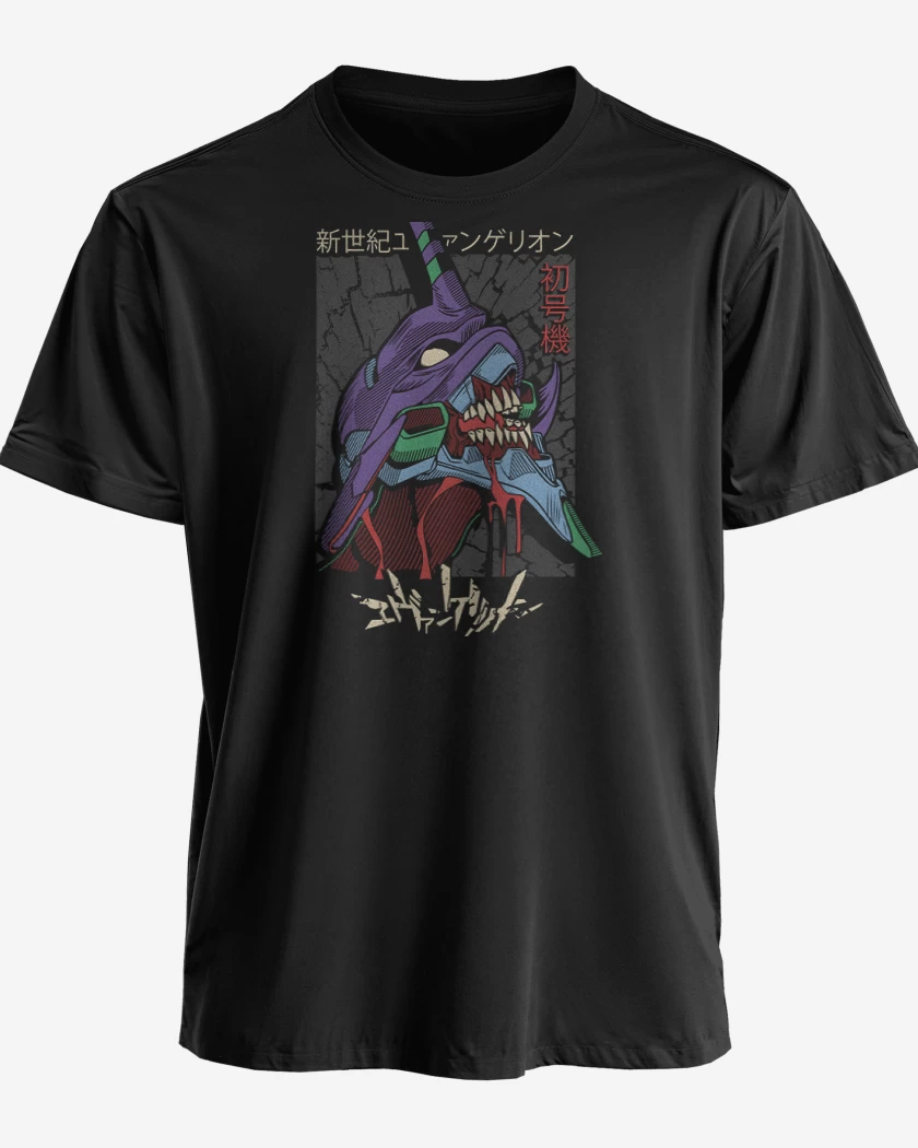 Polera premium Negro de Evangelion 01