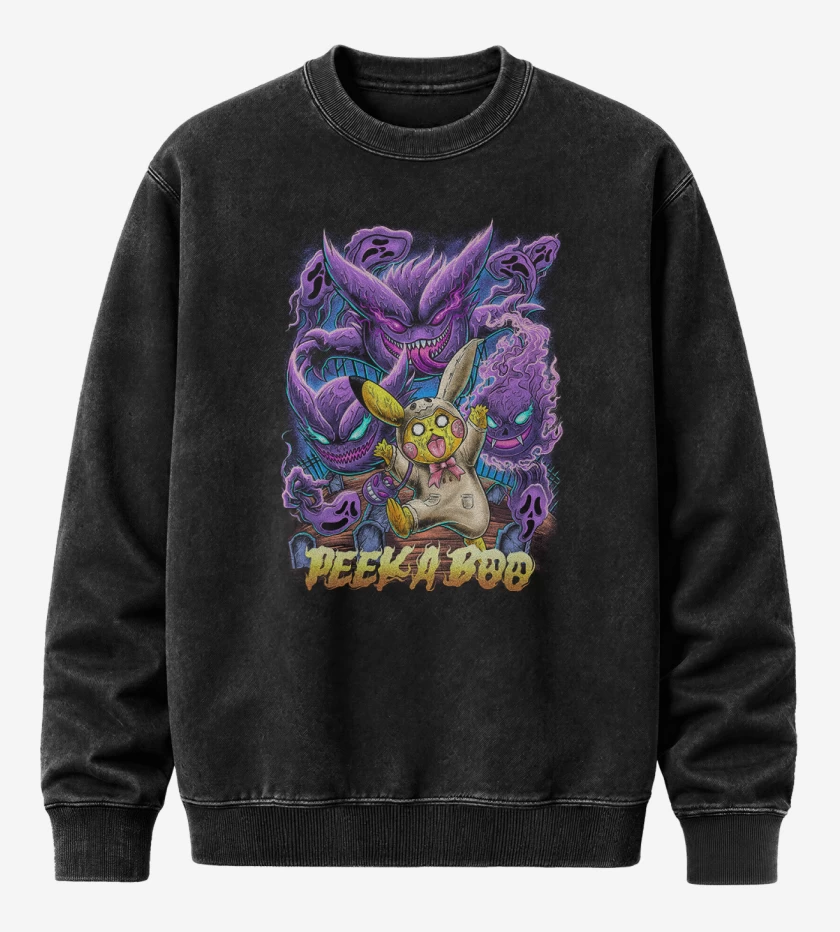 Poleron Polo Acid Wash Negro de Peeka booo