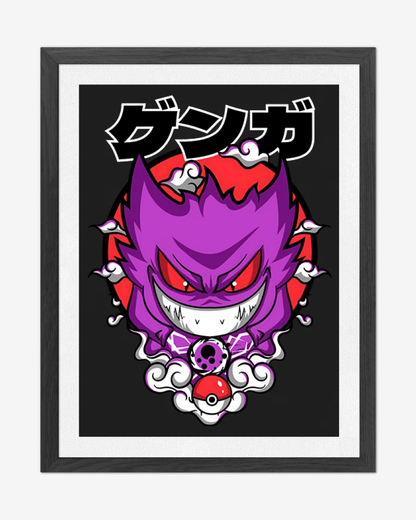 Cuadro decorativo Negro de Pokemon fantasma