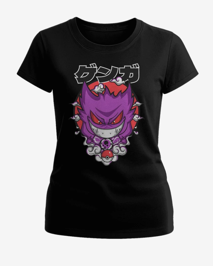 Polera de Mujer Negro de Pokemon fantasma
