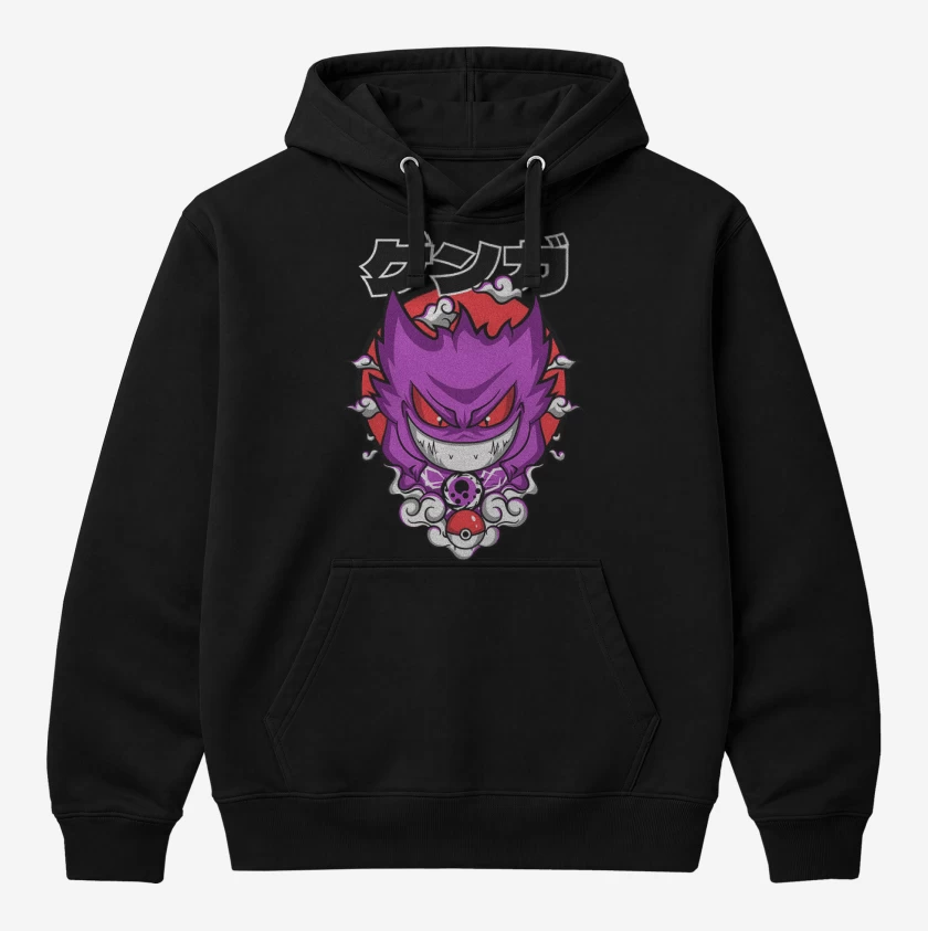 Polerón Canguro Negro de Pokemon fantasma