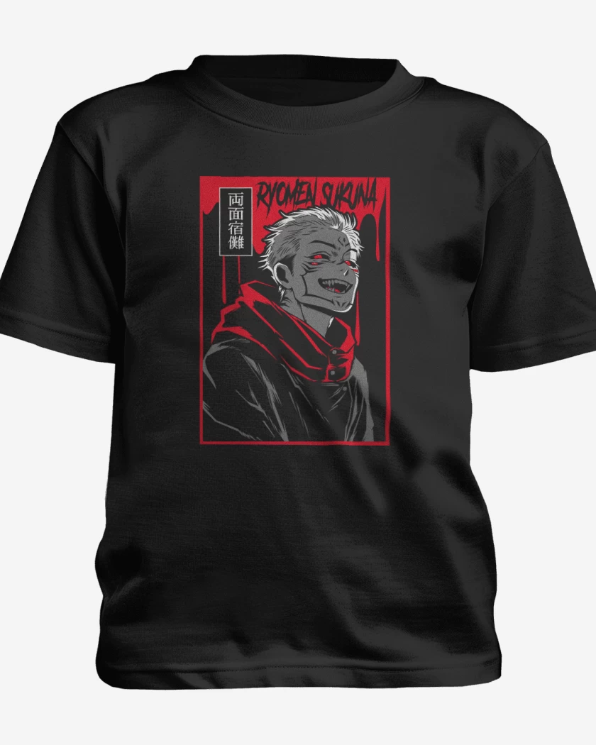 Polera de niño Negro de Ryomen Sukuna