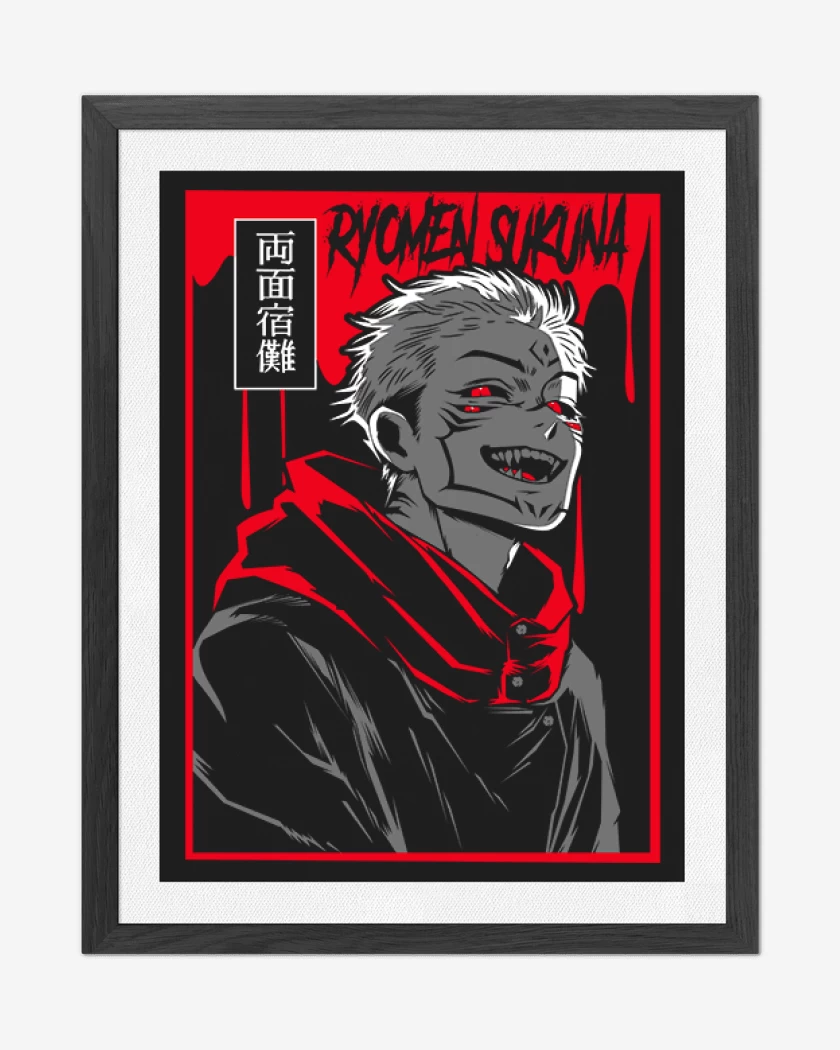Cuadro decorativo Negro de Ryomen Sukuna