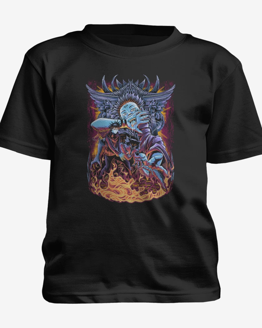 Polera de niño Negro de Sukuna jujutsu kaisen