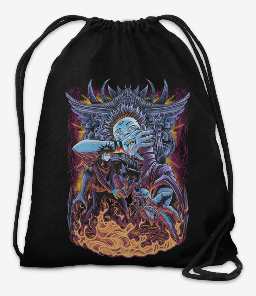 Mochila Negro de Sukuna jujutsu kaisen