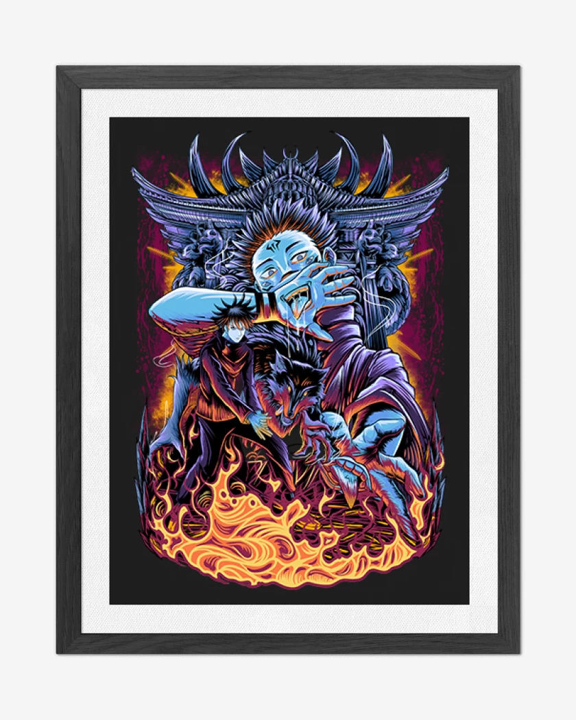 Cuadro decorativo Negro de Sukuna jujutsu kaisen