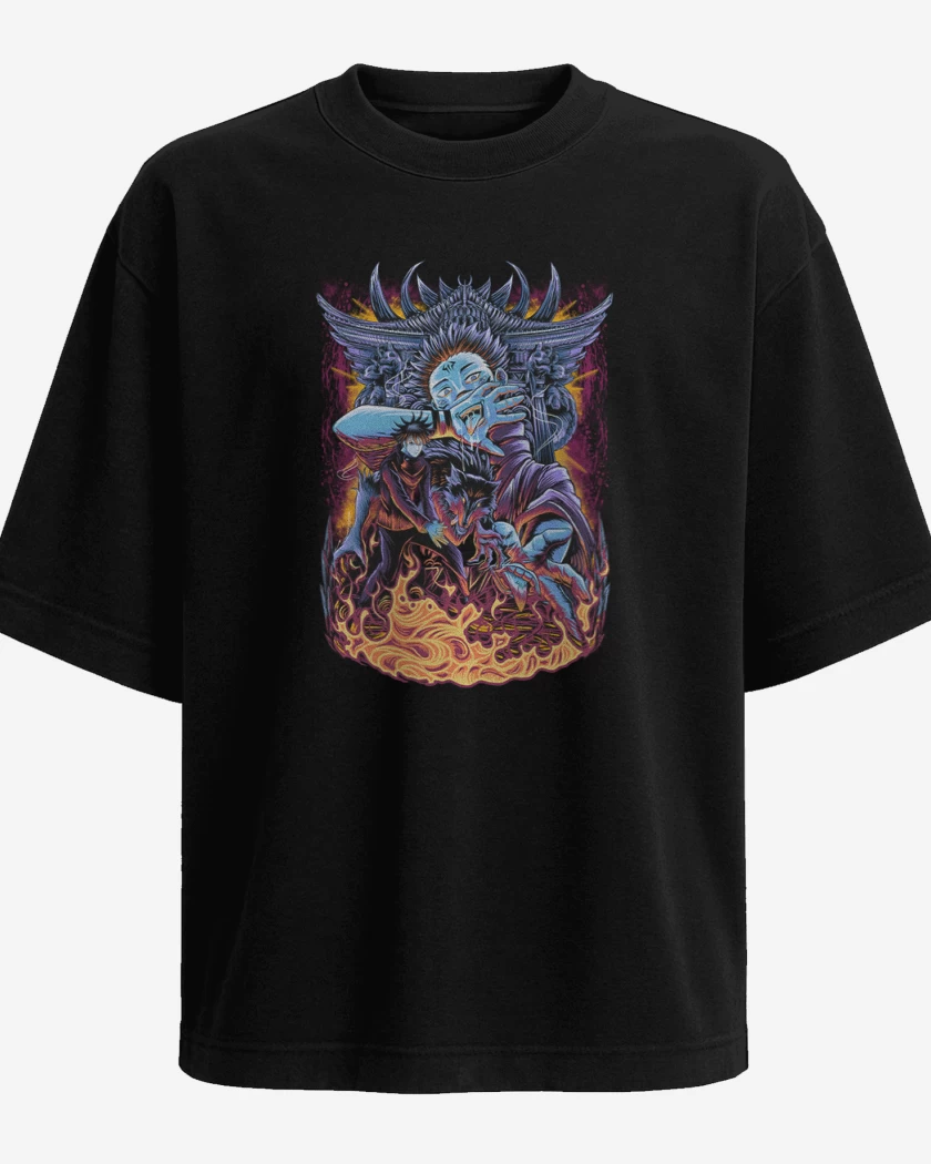 Polera Oversize Sukuna jujutsu kaisen