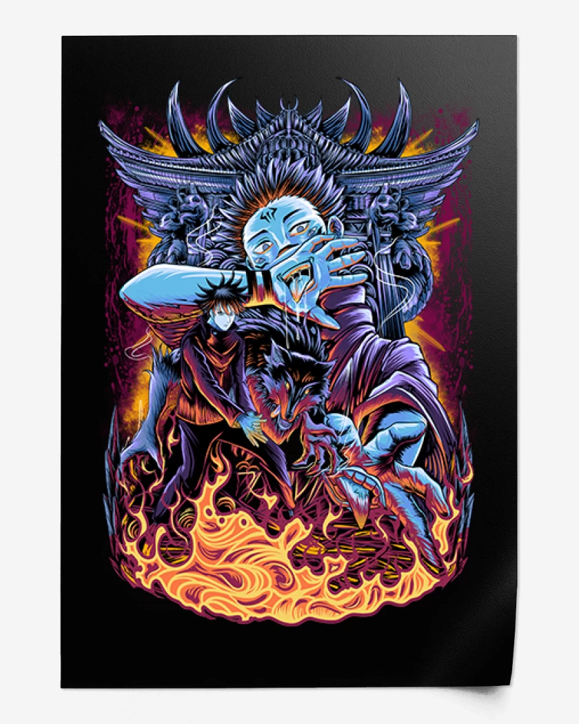 Print Negro de Sukuna jujutsu kaisen