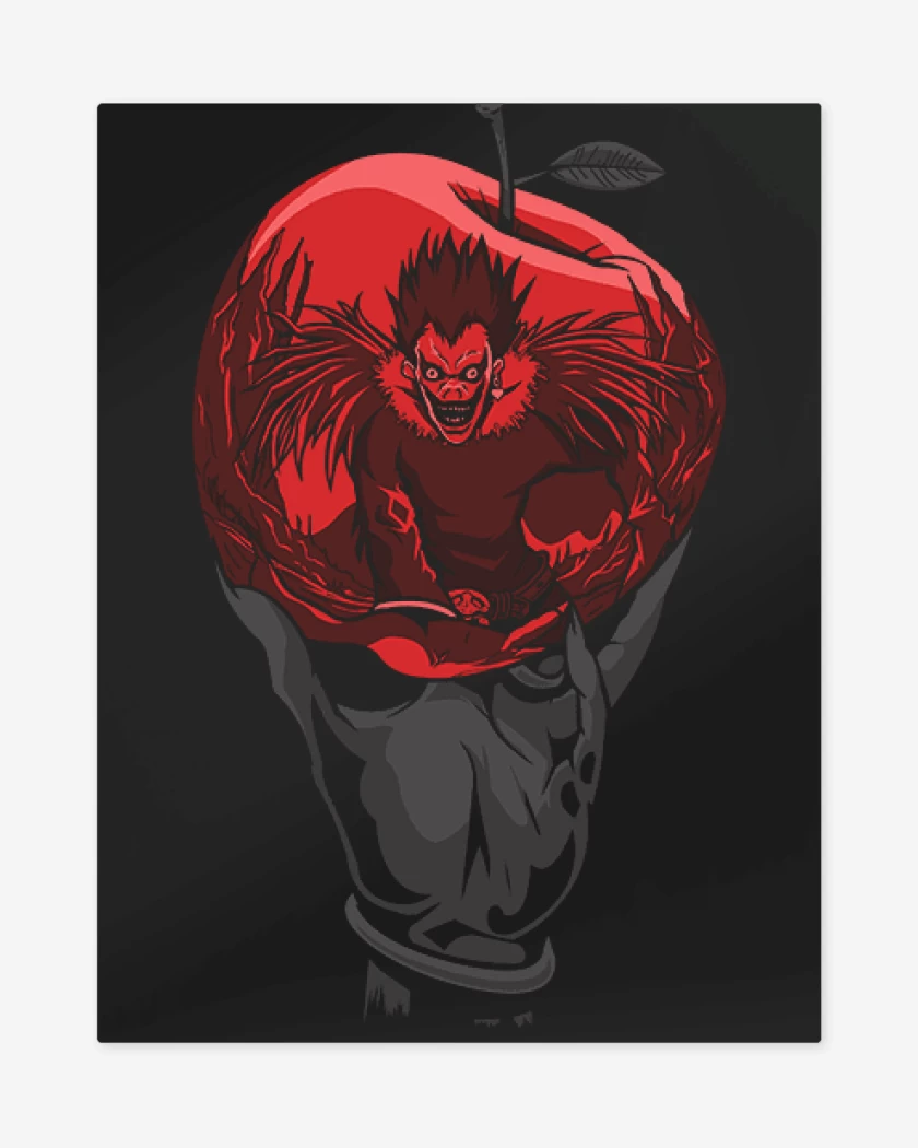 Print metalico Shinigami manzana