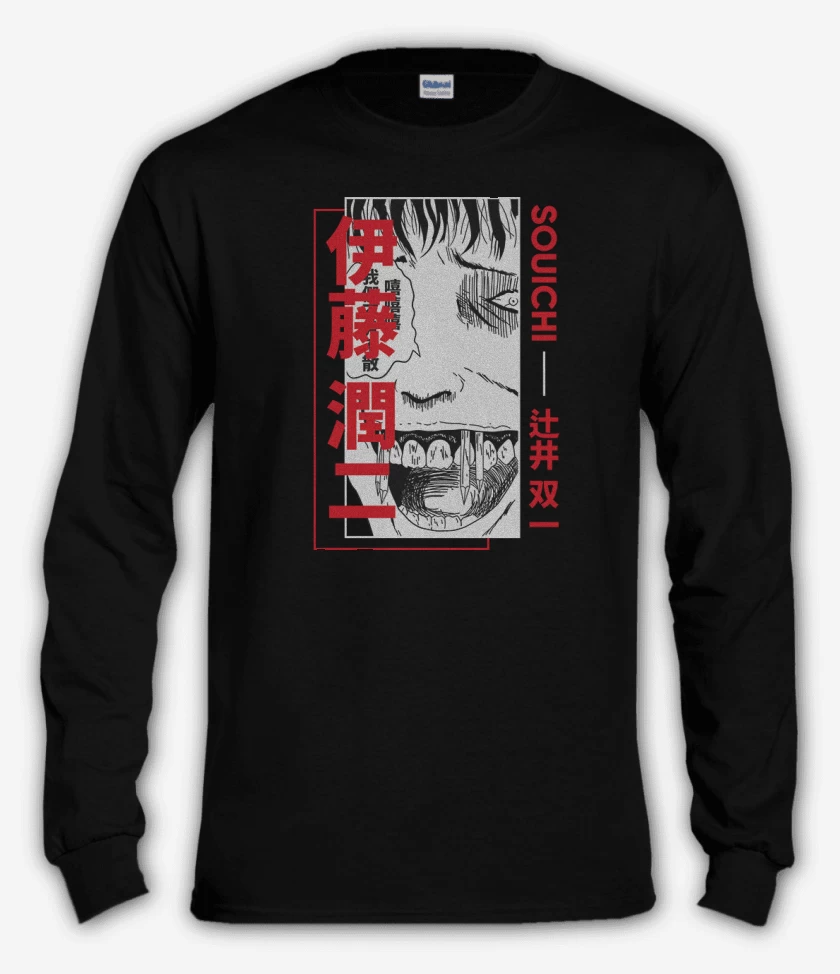 Polera manga larga Negro de souichi