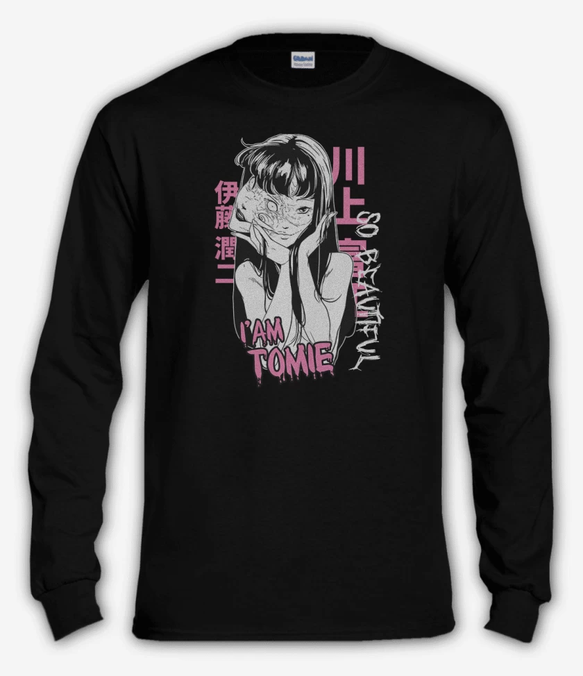 Polera manga larga Negro de Tomie 1