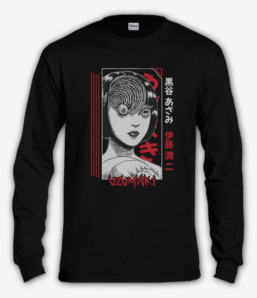 Polera manga larga Negro de Uzumaki 1