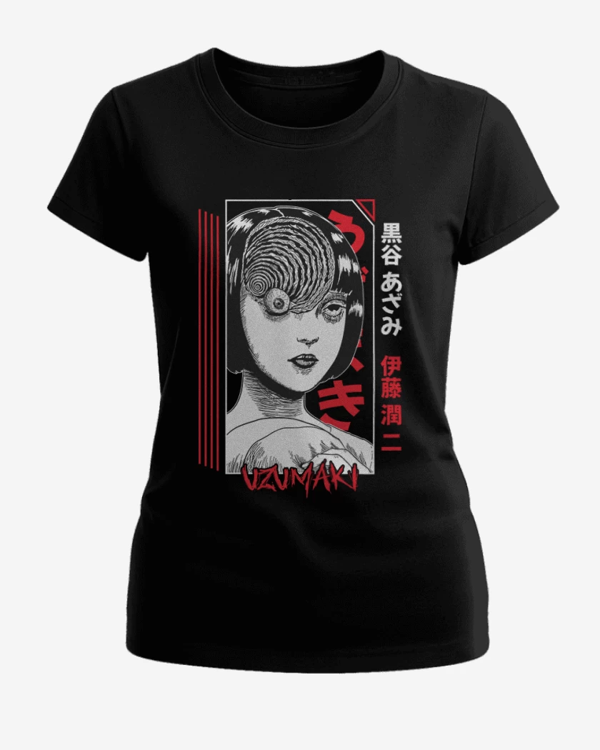 Polera de Mujer Negro de Uzumaki 1