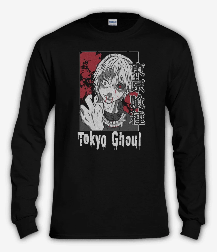 Polera manga larga Negro de tokio Ghoul