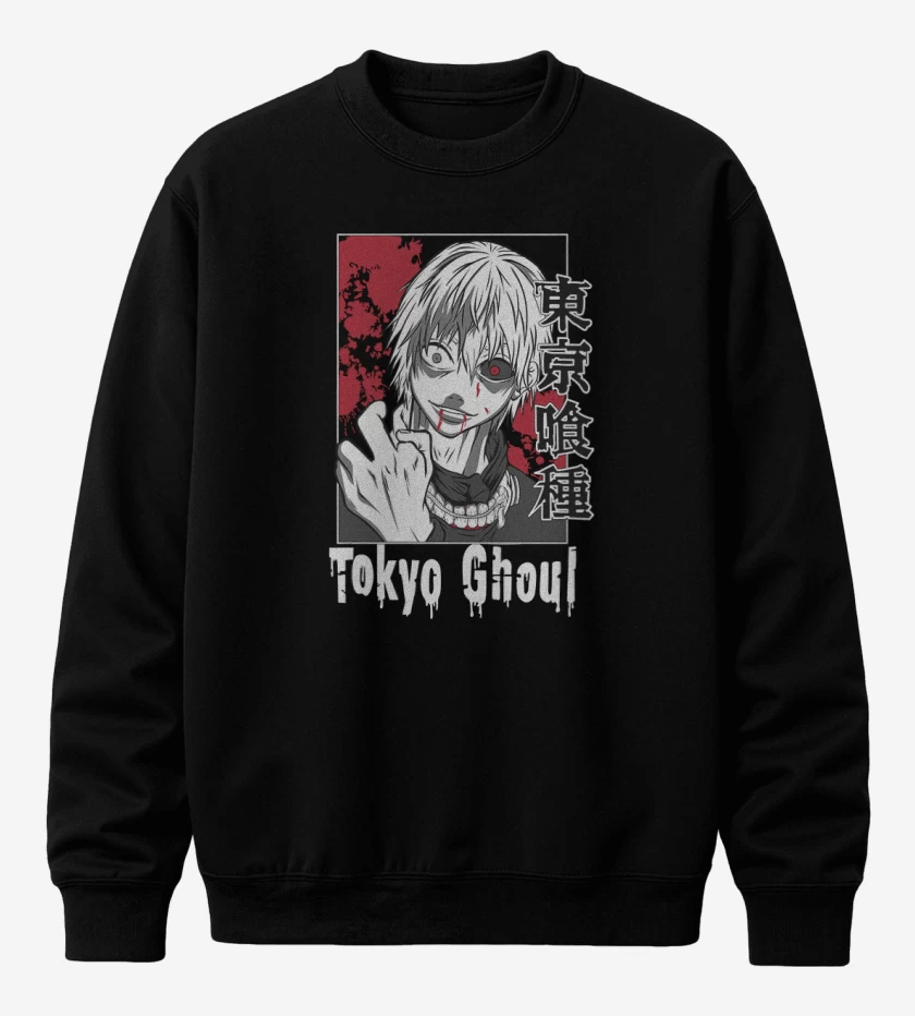 Poleron polo Negro de tokio Ghoul