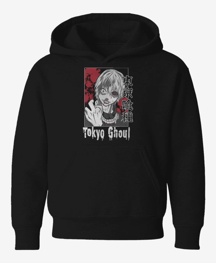 Poleron de niño Negro de tokio Ghoul