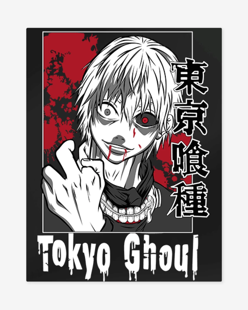 Print metalico Negro de tokio Ghoul