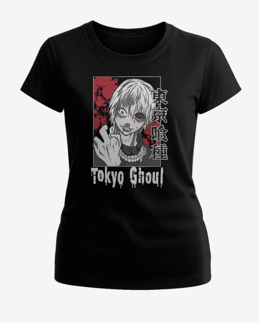 Polera de Mujer Negro de tokio Ghoul