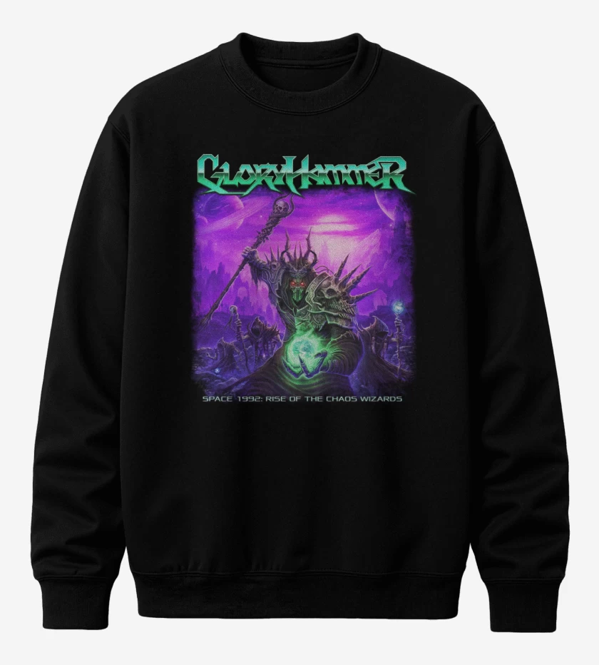 Poleron polo Negro de Gloryhammer Space 1992