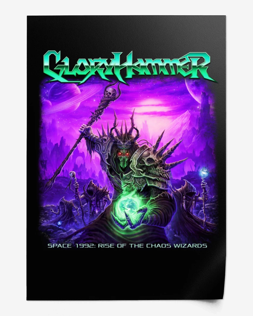 Print Negro de Gloryhammer Space 1992