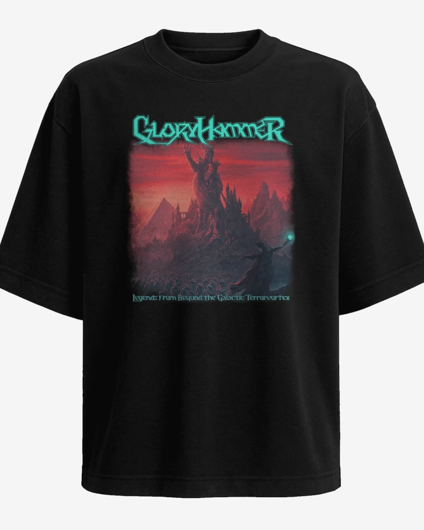 Polera Oversize Negro de Gloryhammer Terrorvortex