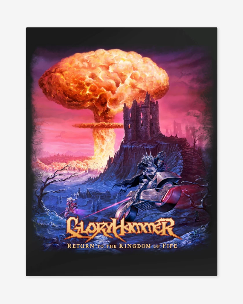 Print metalico Negro de Gloryhammer Return 