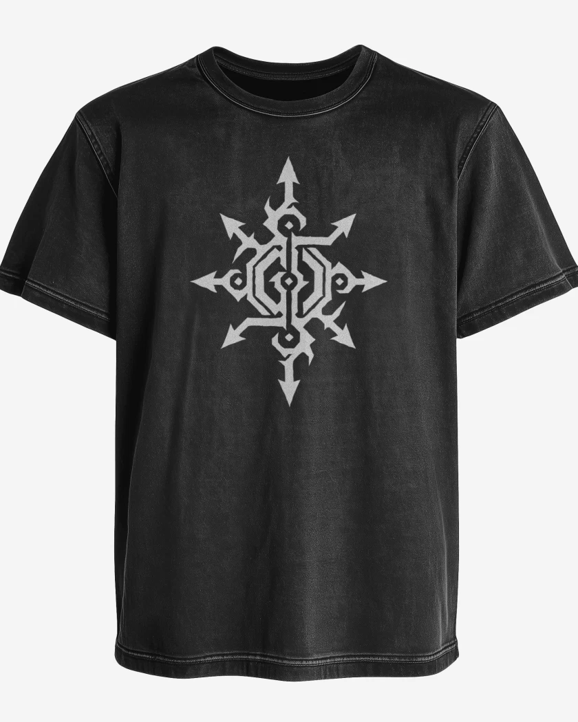 Polera desgastada Negro de Gloryhammer Logo
