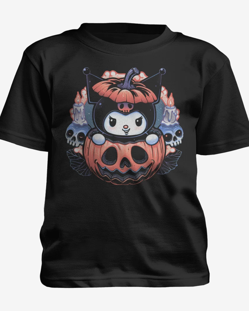 Polera de niño Negro de Kuromi Halloween