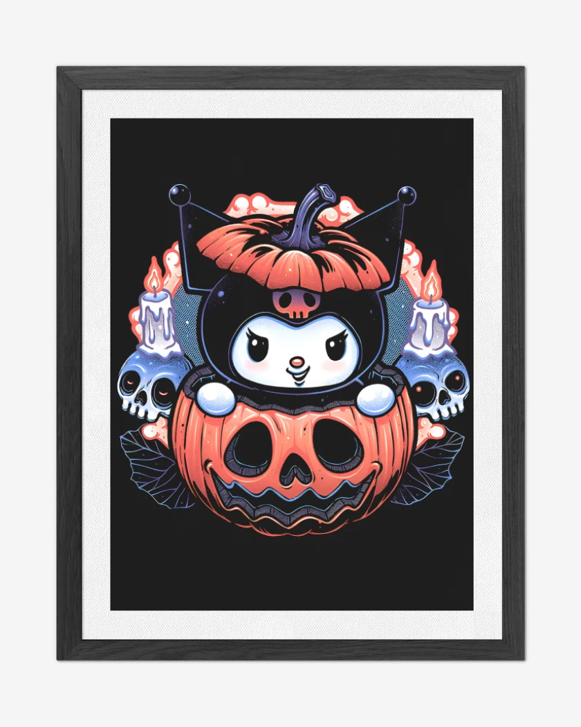 Cuadro decorativo Negro de Kuromi Halloween