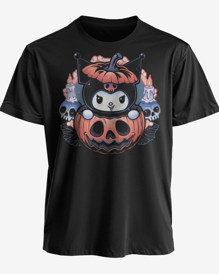 Polera premium Negro de Kuromi Halloween