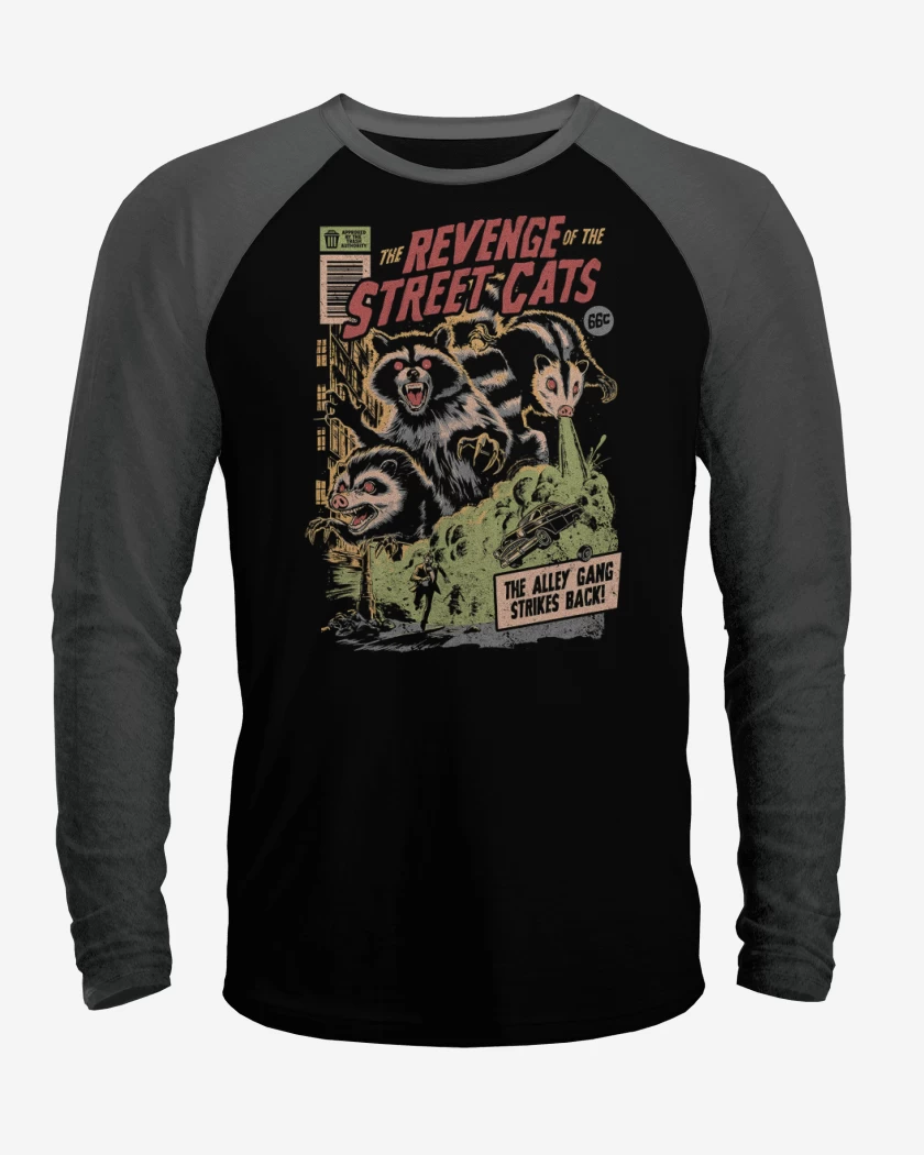 Polera Raglan Negro / Negro Heather de Sucia Venganza