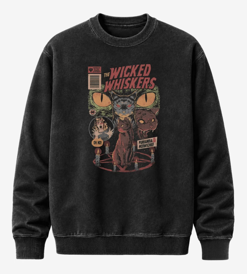 Poleron Polo Acid Wash Negro de Purranoia