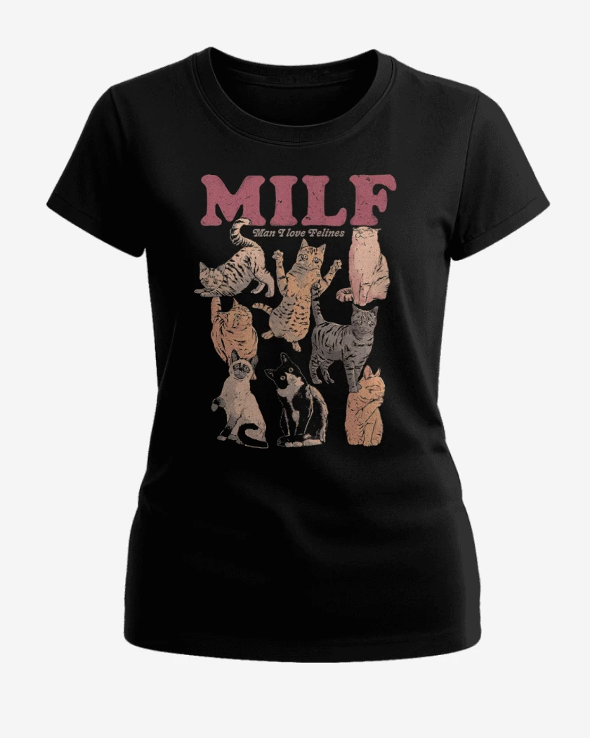 Polera de Mujer Negro de Los MILF