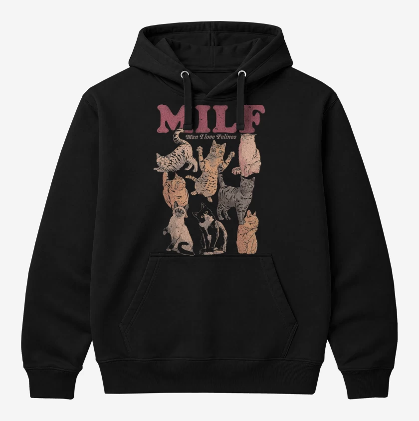Polerón Canguro Negro de Los MILF