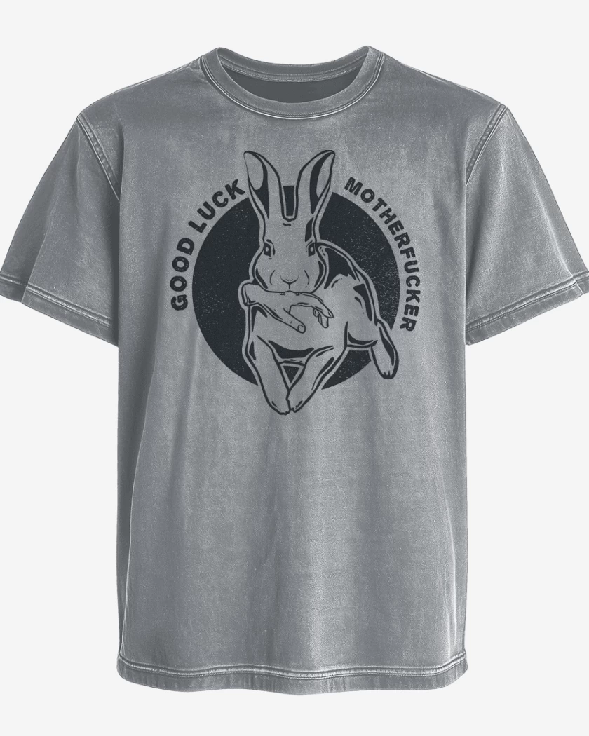 Polera desgastada Buena Suerte