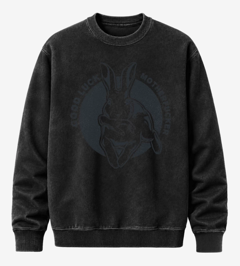 Poleron Polo Acid Wash Negro de Buena Suerte