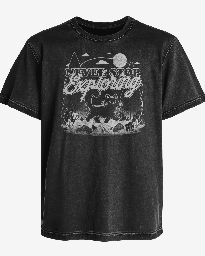 Polera desgastada Gatito Explorador