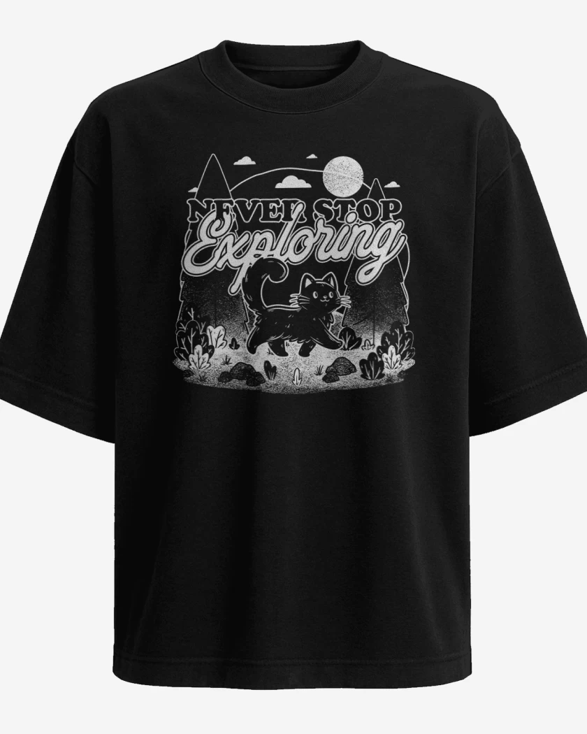 Polera Oversize Gatito Explorador