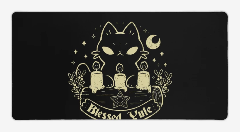 Mouse pad Gamer Negro de Ritual Cat