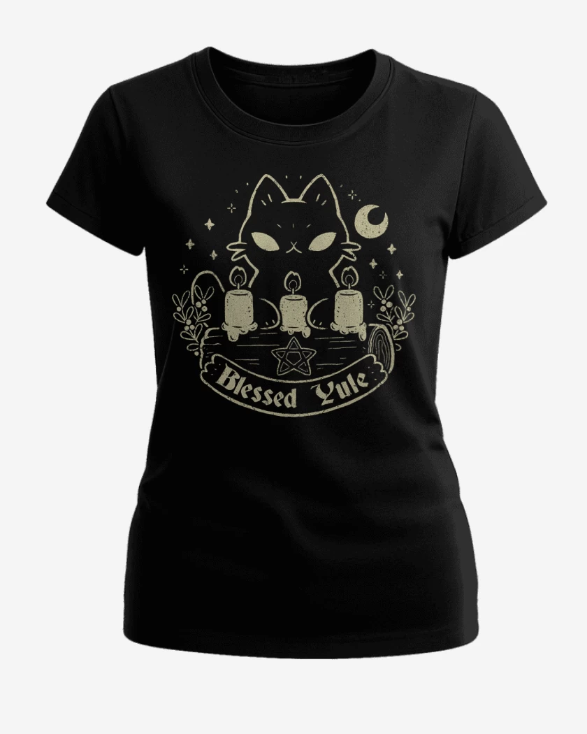 Polera de Mujer Negro de Ritual Cat